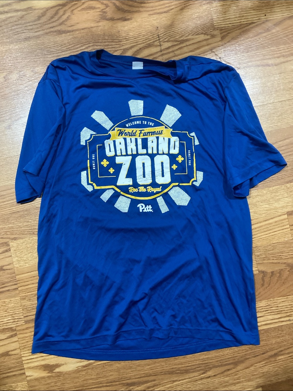Sport-Tek Blue Tee with Yellow and White Garland Zoo Graphic